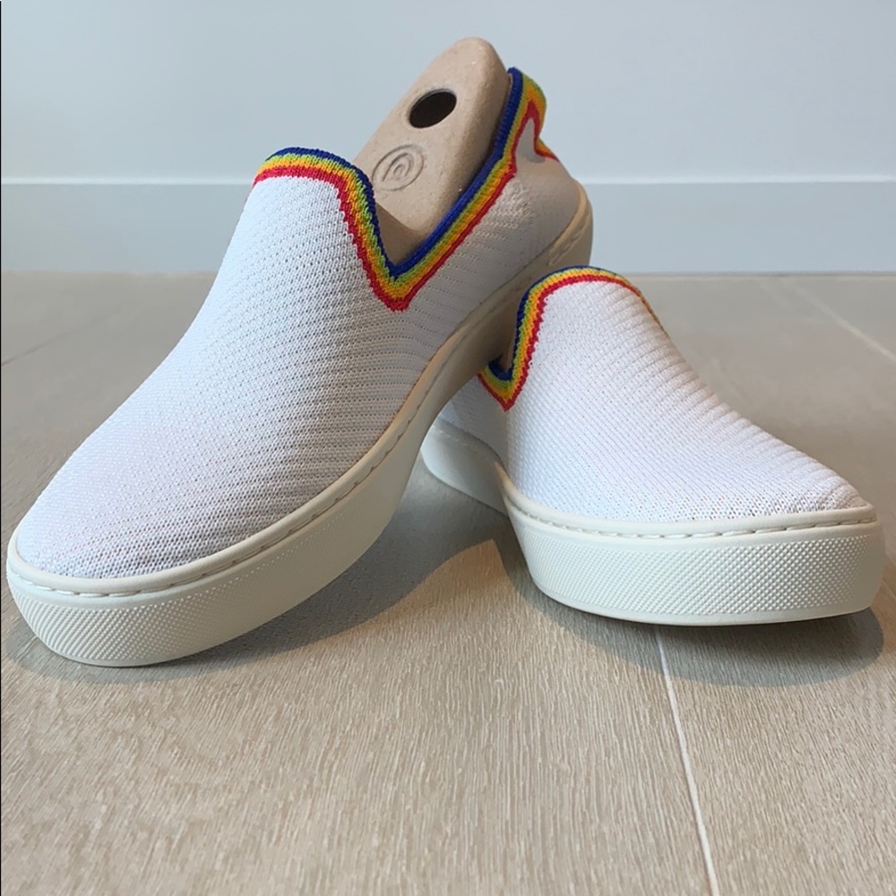 Rothy’s White Rainbow Sneakers